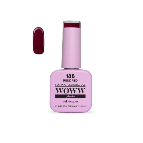 Ημιμόνιμο Βερνίκι New Woww Cosmetics 10ml Punk Red - 188